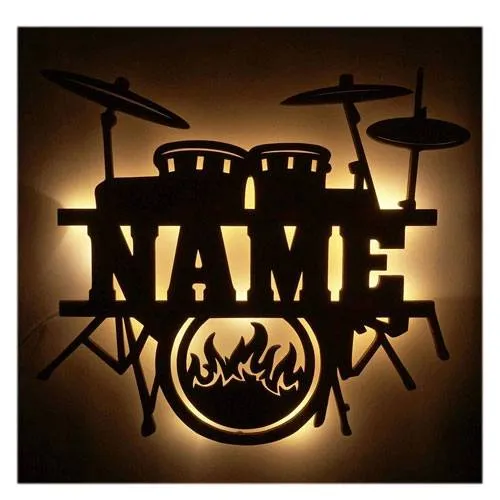 personalized drum night light