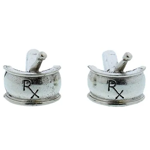 mortar and pestle cufflinks