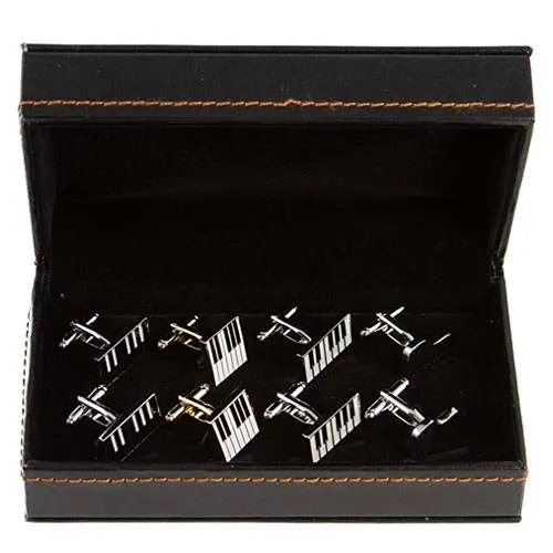 piano cufflinks gift set