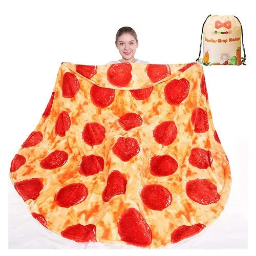 pizza throw blanket gift