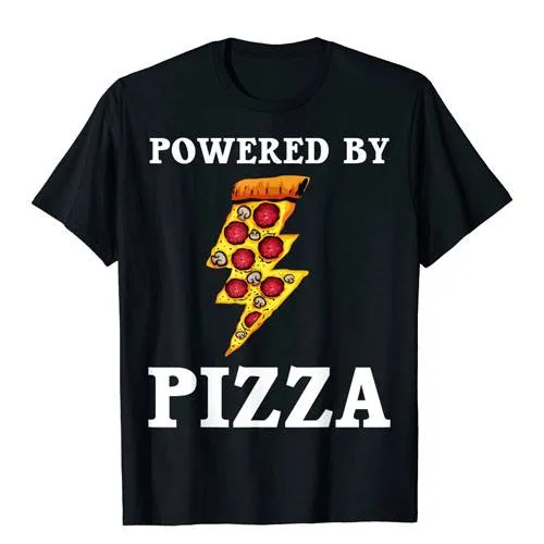powered by pizza t-shirt