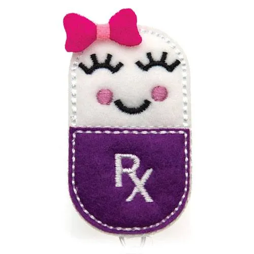 pill girl badge holder