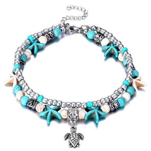 shell ankle bracelet