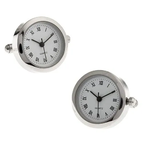 real watch cufflinks set