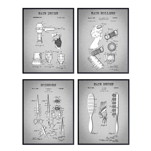 salon patent art prints