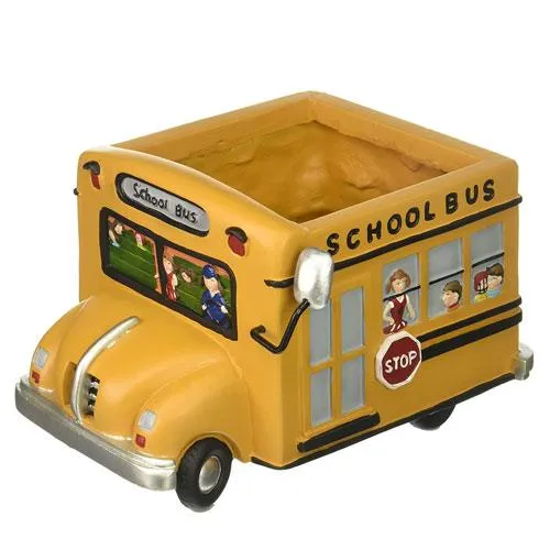 school bus planter pot
