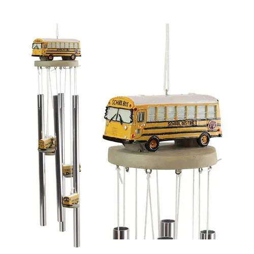 school bus wind chime gift
