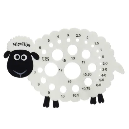 sheep knitting needle gauge