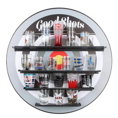 shot glass display shelf