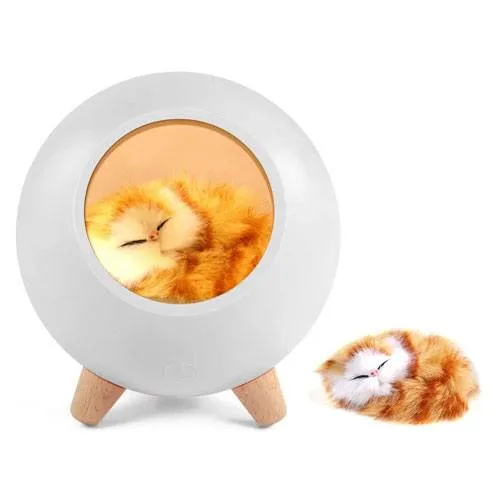 sleeping cat night light