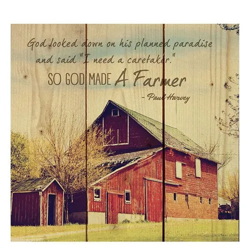 so god made a farmer wall art