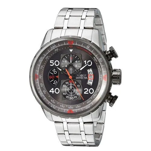 stainless steel aviator watch