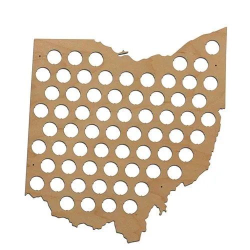 state beer cap map