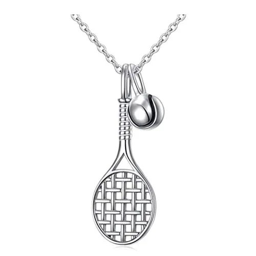 sterling silver racquet pendant