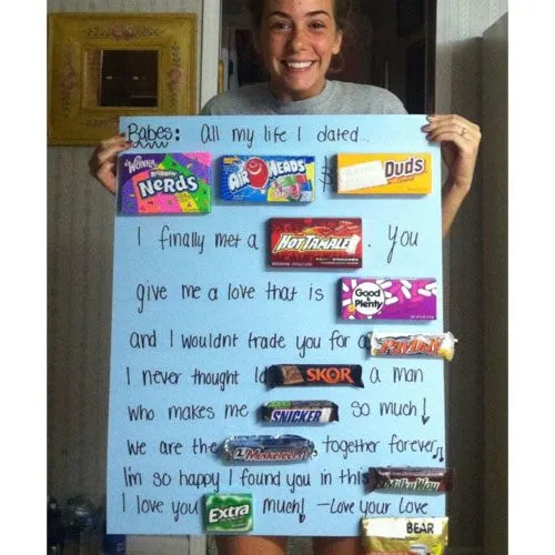 homemade candy card