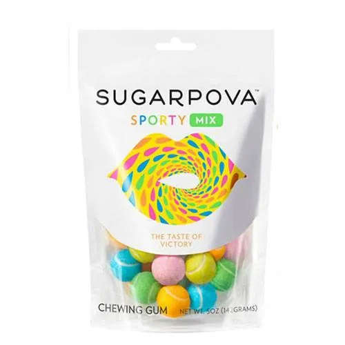 tennis ball chewing gum