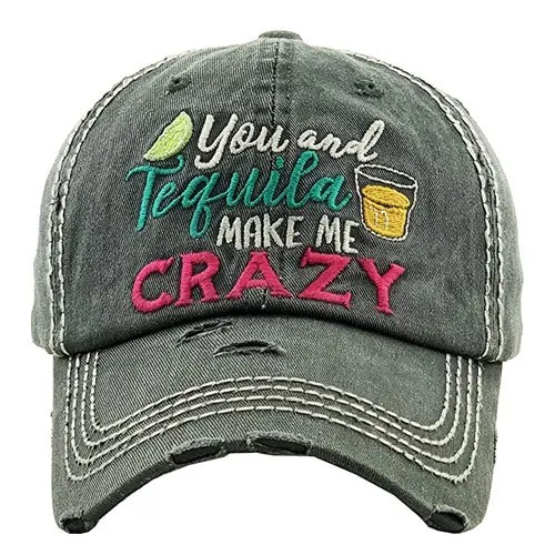 embroidered tequila baseball cap