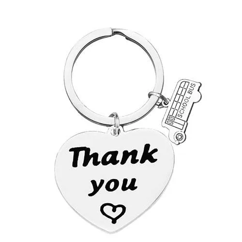 thank you bus driver keychain