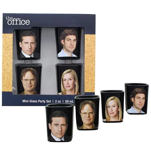 the office shot glasses gift set