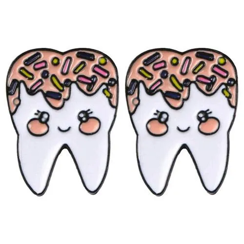 tooth lapel pin set