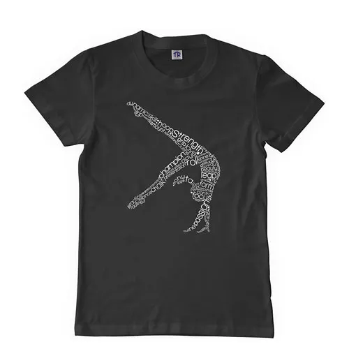 typography figure t-shirt