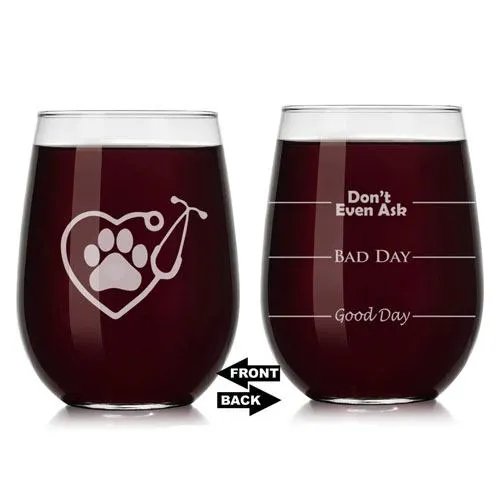 vet tech wine glass