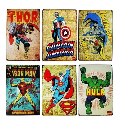 vintage comic book wall art set