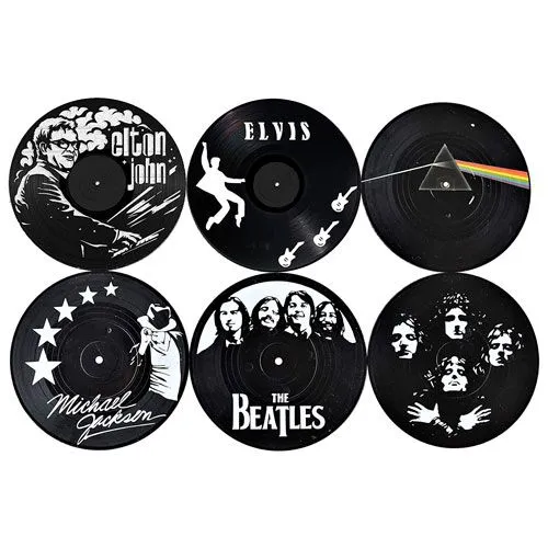 vinyl record coasters for music lovers
