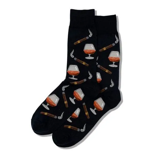 cigar & whiskey novelty socks
