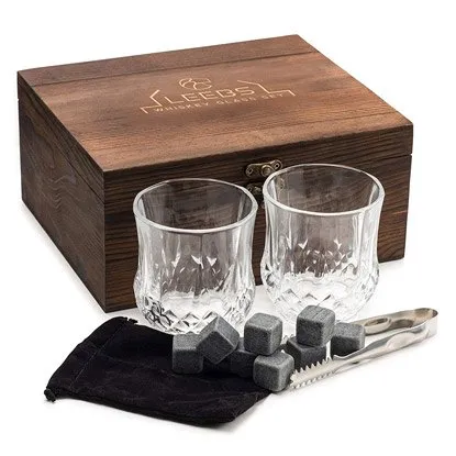 whiskey glasses and stones