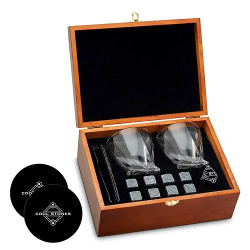 whiskey stones glasses set