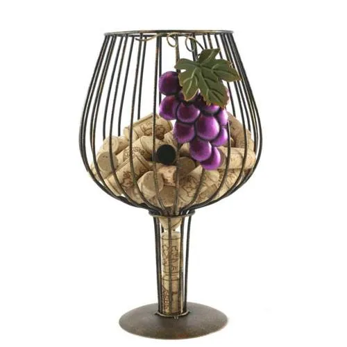 wine glasses cork holder
