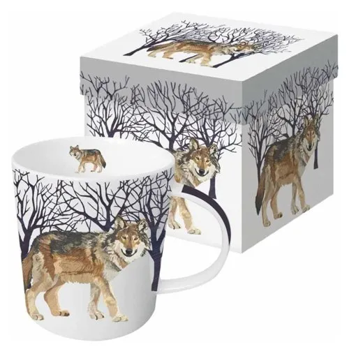 winter wolf mug gift