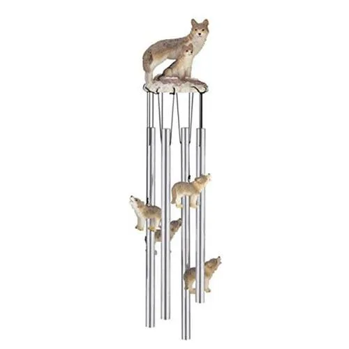 wolf garden wind chime