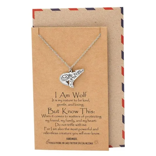 wolf pendant necklace