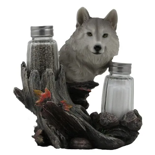 wolf salt & pepper shaker