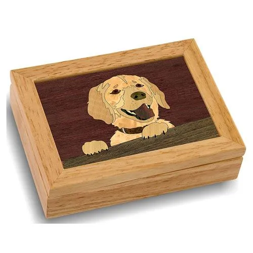 wooden art dog box