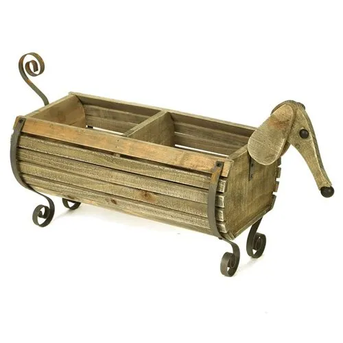 wooden flower planter