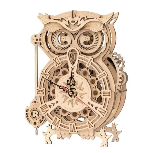 3d wooden owl clock puzzle