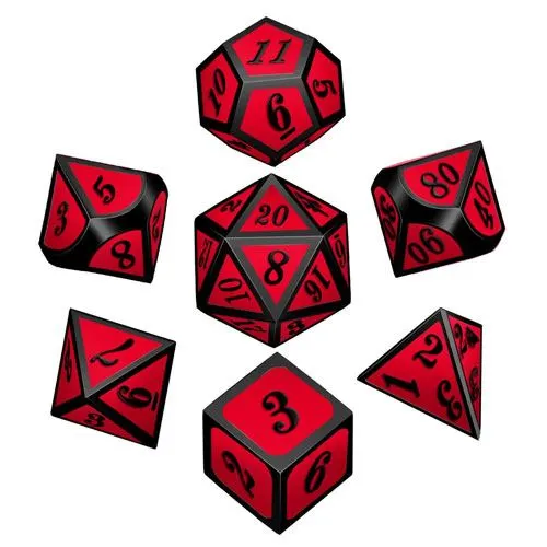 zinc metal dice set