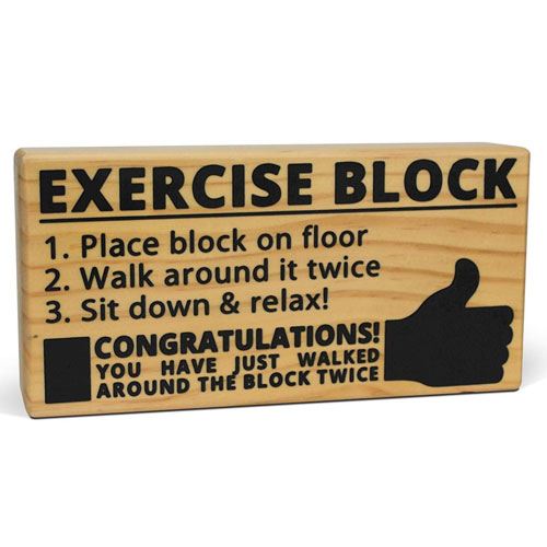 exercise block gag gift