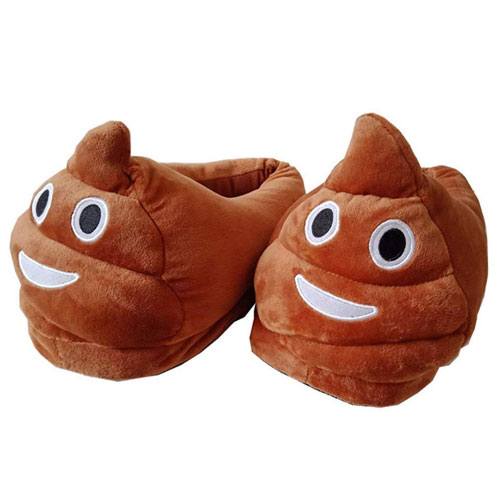 poop emoji slippers