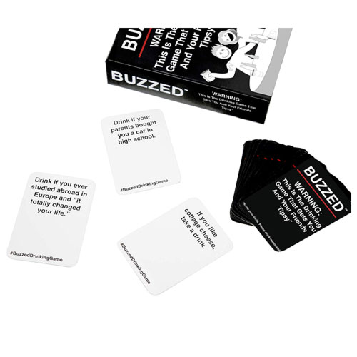 drinking cards game buzzed