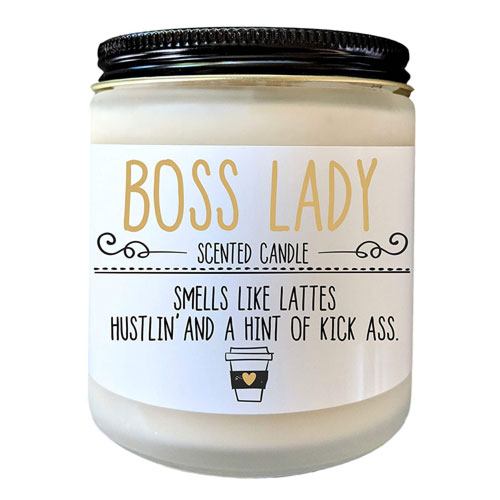 boss lady scented candle gift