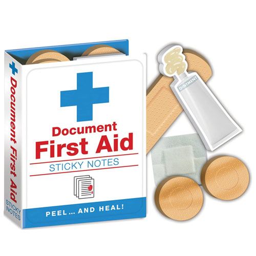 first aid sticky notes