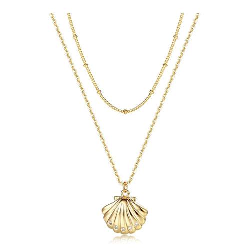 golden shell necklace