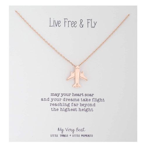 airplane necklace gift