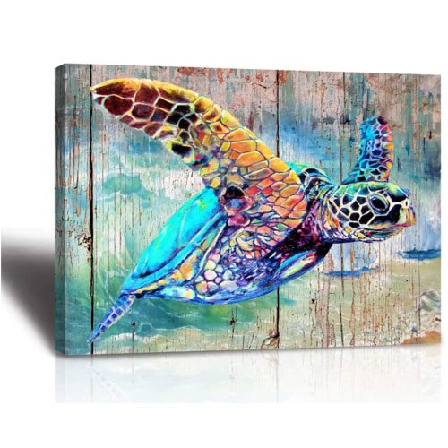sea turtle canvas print