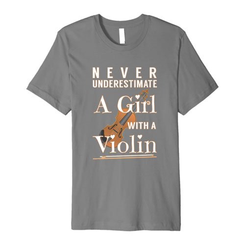 girl power violin shirt
