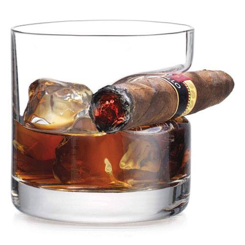 cigar whiskey glass holder